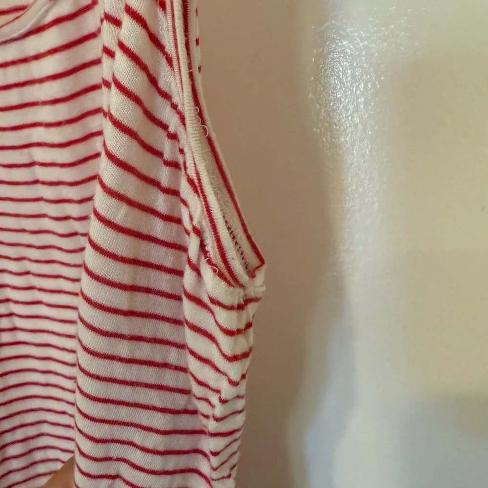 Zara red and white Striped Sleeveless Top - Picture 3 of 7